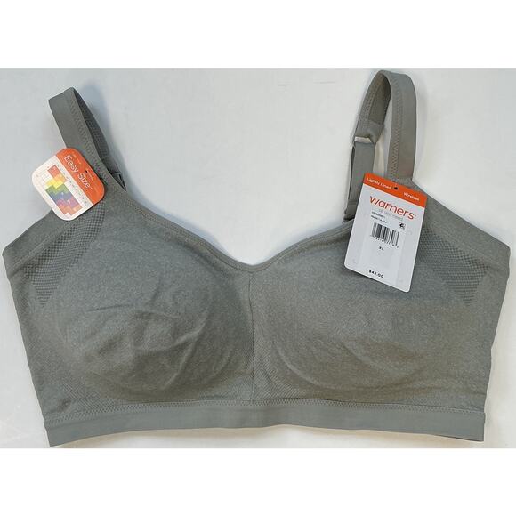 Warners Easy Does It Grey Lightly Lined Wireless Bra (RM3911A-270) XL - Picture 1 of 5